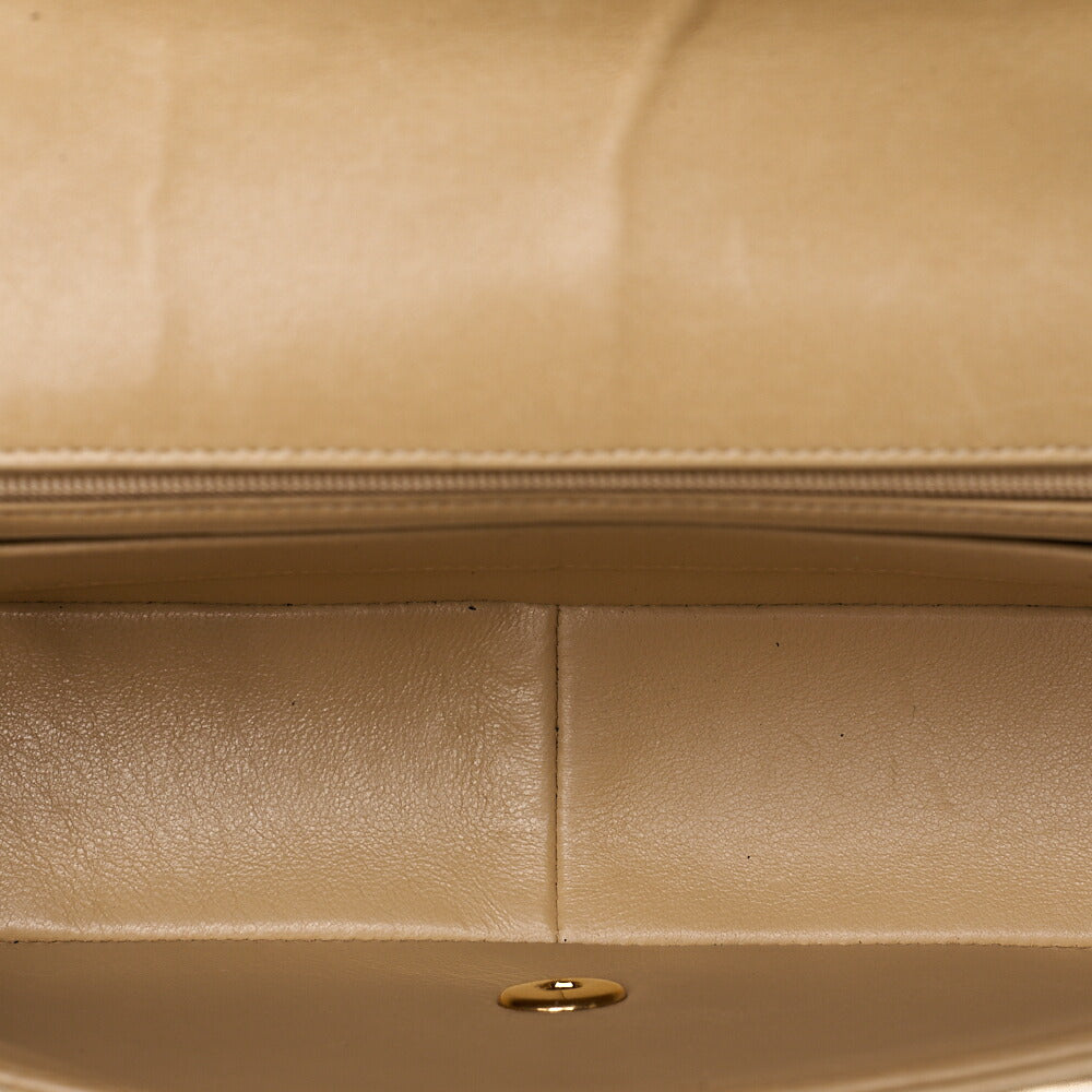 CHANEL Matlasse Diana Flap 25cm Chain Shoulder Lambskin Black x beige Gold-Tone Hardware, Pre-Owned