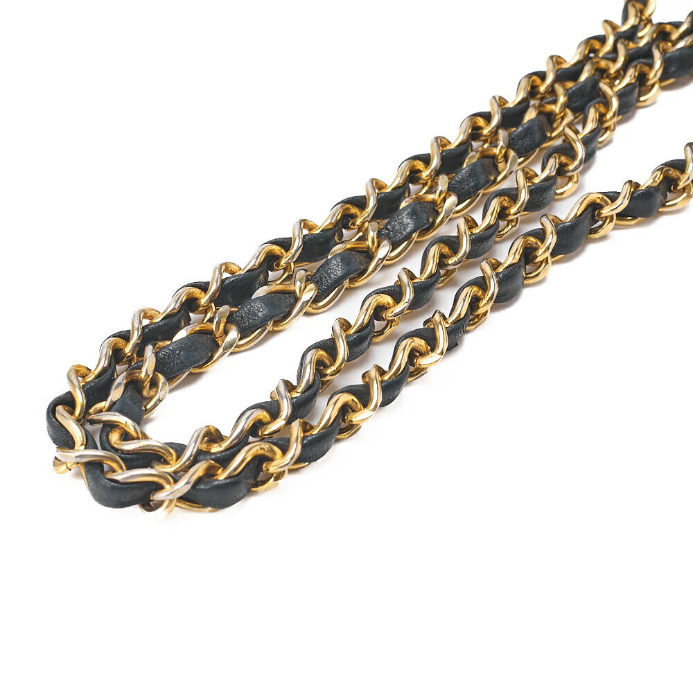 CHANEL Trapezoidal Turnlock Single Flap Chain Shoulder Lambskin Black Gold-Tone Hardware, Pre-Owned