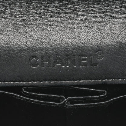 CHANEL シャネル チョコバー シングルプルチェーン ショルダーバッグ ラムスキン 黒 シルバー金具 中古品
