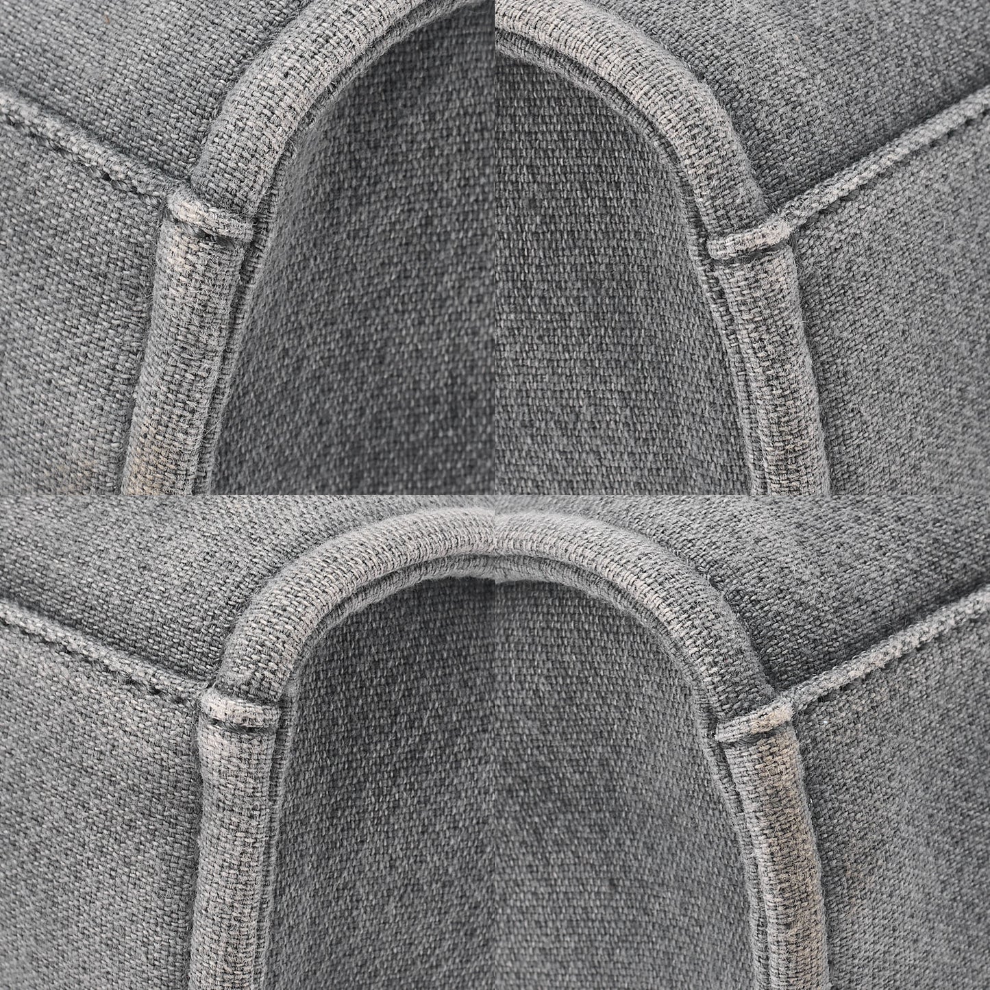 CHANEL Deauville PM Logo Mark Chain Tote Bag Canvas Gray x Navy Silver-Tone Hardware, Pre-Owned