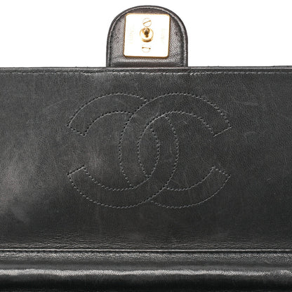CHANEL Matelasse Pushlock 22 Chain Shoulder Lambskin Black Gold-Tone Hardware, Pre-Owned