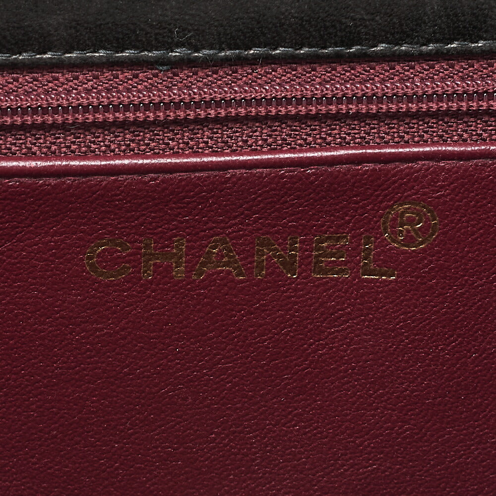 CHANEL Matelasse Pushlock 22 Chain Shoulder Lambskin Black Gold-Tone Hardware, Pre-Owned