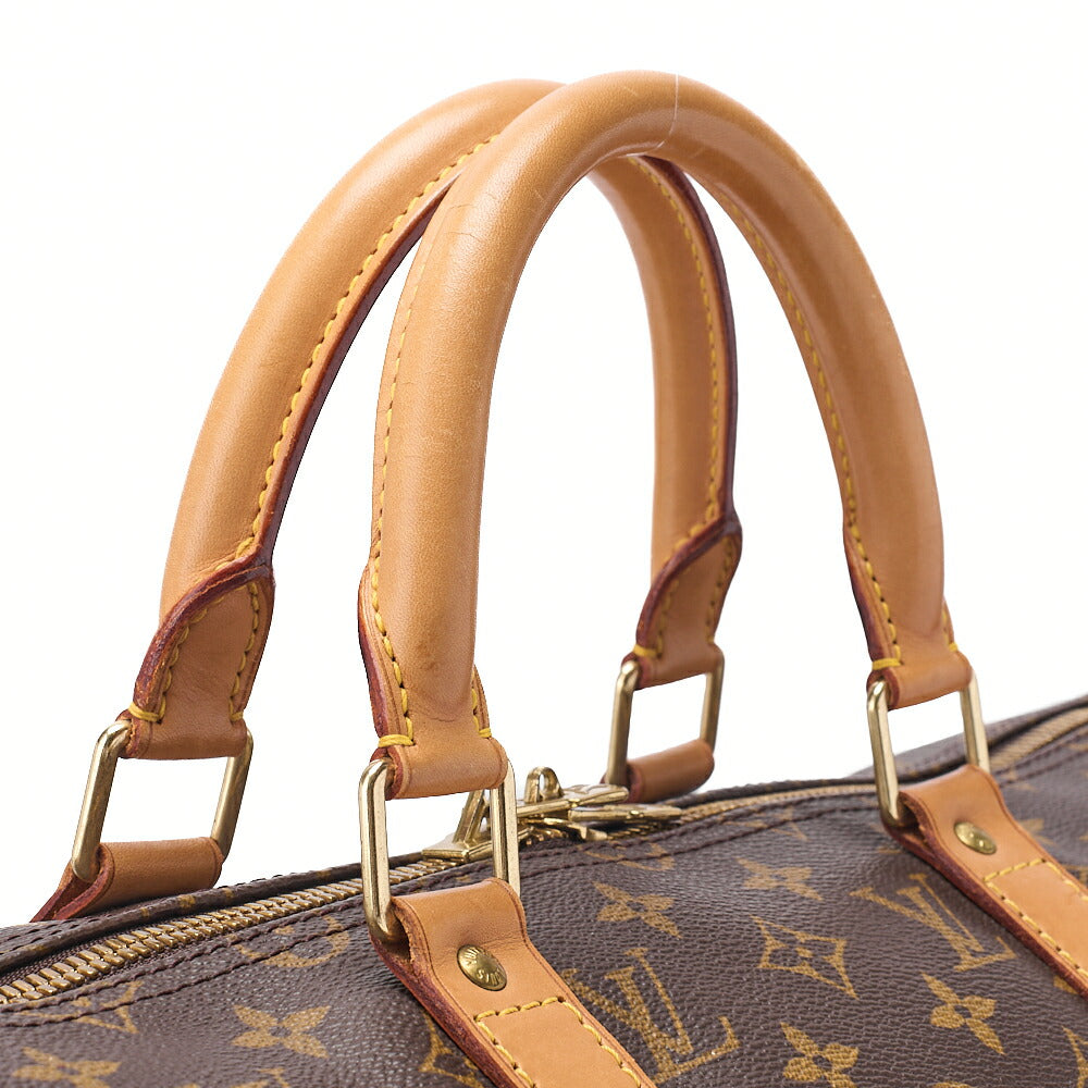 LOUIS VUITTON Louis Vuitton Monogram Keepol Handi?re 50 Boston Bag M41426 Brown Gold-Tone Hardware, Pre-Owned