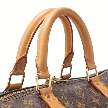 LOUIS VUITTON Louis Vuitton Monogram Keepol Handi?re 50 Boston Bag M41426 Brown Gold-Tone Hardware, Pre-Owned