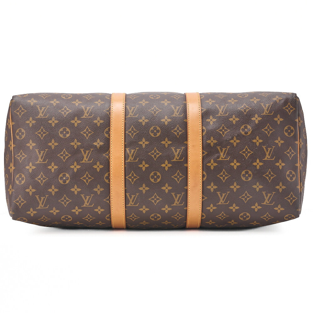 LOUIS VUITTON Louis Vuitton Monogram Keepol Handi?re 50 Boston Bag M41426 Brown Gold-Tone Hardware, Pre-Owned