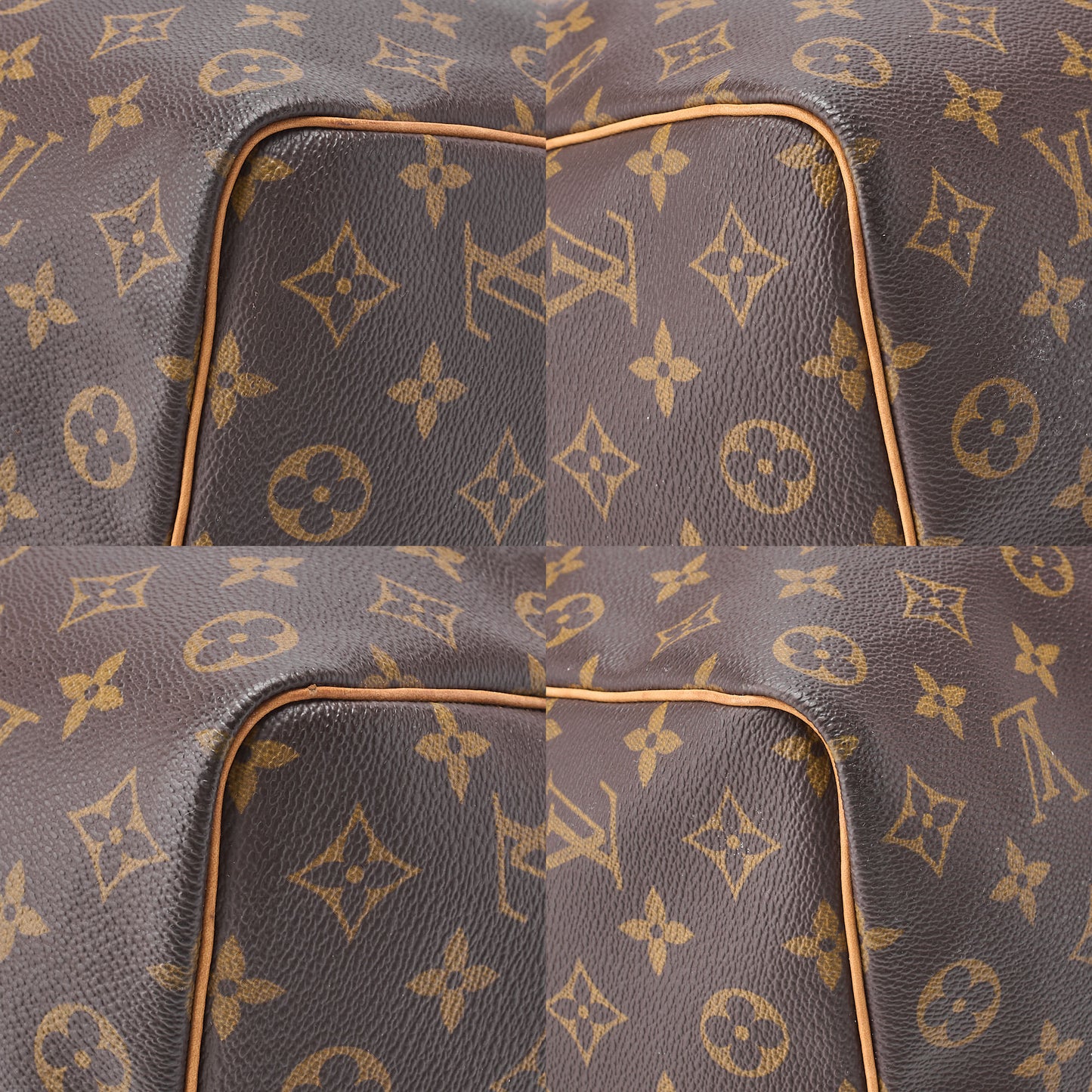 LOUIS VUITTON Louis Vuitton Monogram Keepol Handi?re 50 Boston Bag M41426 Brown Gold-Tone Hardware, Pre-Owned