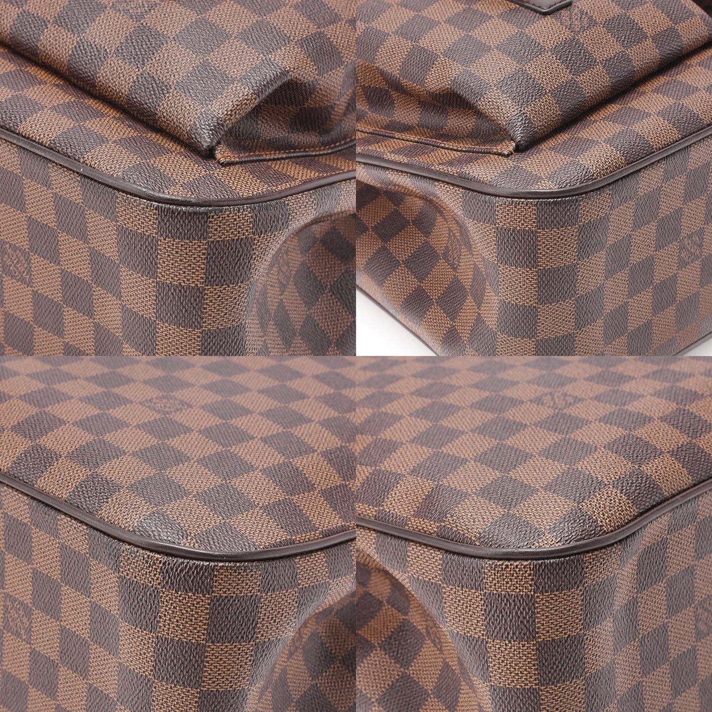 LOUIS VUITTON Louis Vuitton Damier Euzes Tote Bag N51128 Brown Gold-Tone Hardware, Pre-Owned