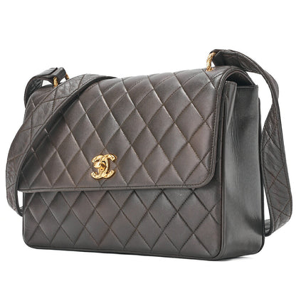 CHANEL Matelasse Turnlock Bijou Coco Shoulder Lambskin Brown Gold-Tone Hardware, Pre-Owned