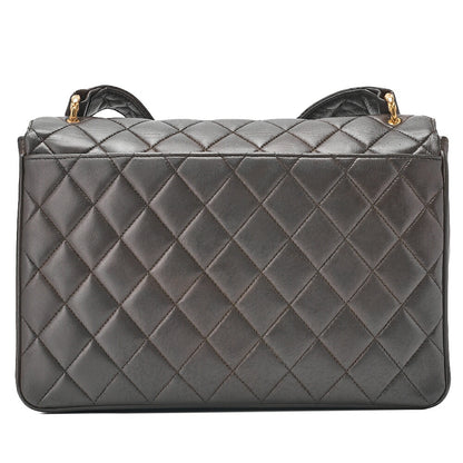 CHANEL Matelasse Turnlock Bijou Coco Shoulder Lambskin Brown Gold-Tone Hardware, Pre-Owned