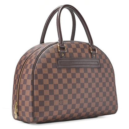 LOUIS VUITTON ルイヴィトン ダミエ ノリータ ハンドバッグ N41455 ブラウン ゴールド金具 中古