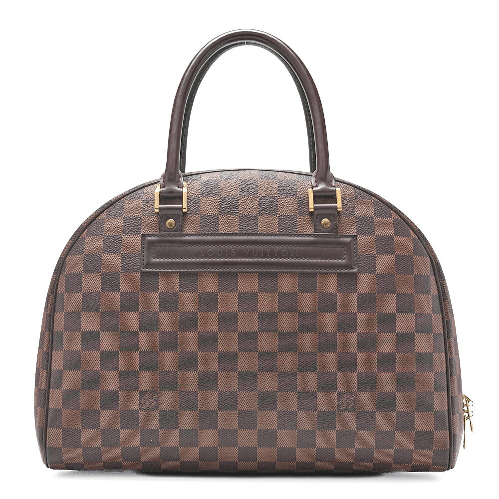 LOUIS VUITTON ルイヴィトン ダミエ ノリータ ハンドバッグ N41455 ブラウン ゴールド金具 中古