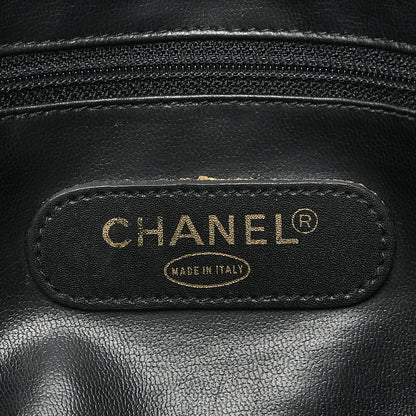 CHANEL Matelasse Bicolore 2WAY Shoulder Boston Lambskin Black Gold-Tone Hardware, Pre-Owned
