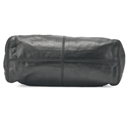 CHANEL Coco Mark Tortoiseshell Plate Charm Shoulder Bag Lambskin Black Gold-Tone Hardware, Pre-Owned