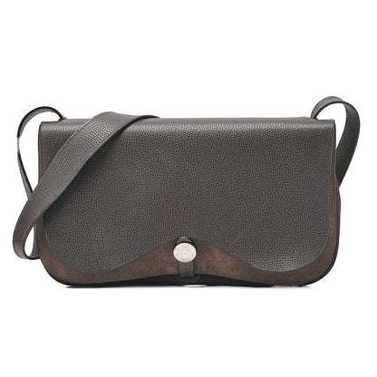 HERMES Sack Colorado MM Trowe Ash Shoulder Bag Brown Silver-Tone Hardware, Pre-Owned