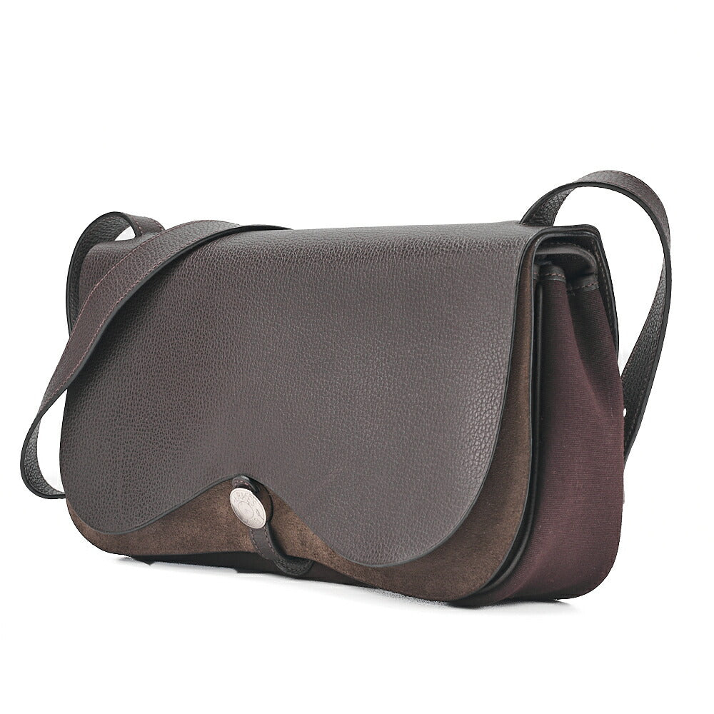HERMES Sack Colorado MM Trowe Ash Shoulder Bag Brown Silver-Tone Hardware, Pre-Owned
