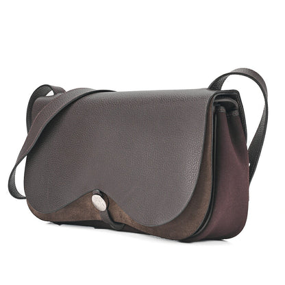 HERMES Sack Colorado MM Trowe Ash Shoulder Bag Brown Silver-Tone Hardware, Pre-Owned