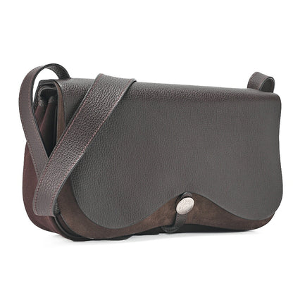 HERMES Sack Colorado MM Trowe Ash Shoulder Bag Brown Silver-Tone Hardware, Pre-Owned