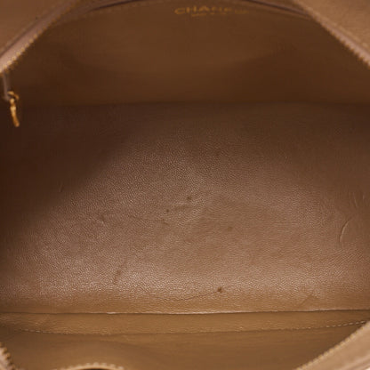 CHANEL Matelasse Reprint Tote Bag Caviar Skin Beige Gold-Tone Hardware, Pre-Owned