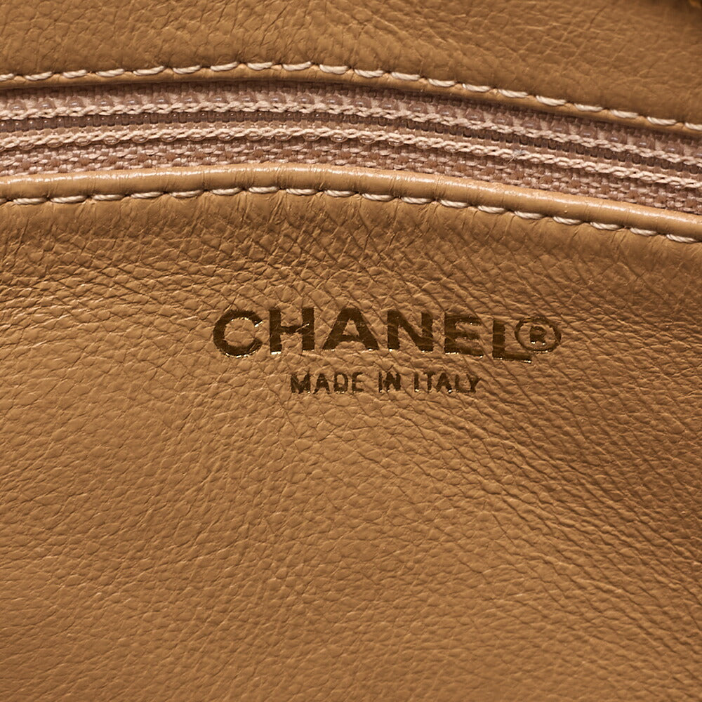 CHANEL Matelasse Reprint Tote Bag Caviar Skin Beige Gold-Tone Hardware, Pre-Owned