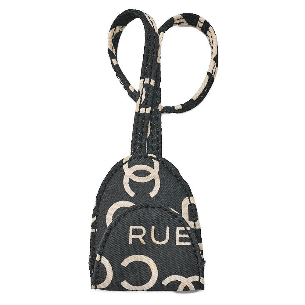 CHANEL Canvas Bi-See Large Size Tote Bag Black X White Silver-Tone Hardware, Pre-Owned