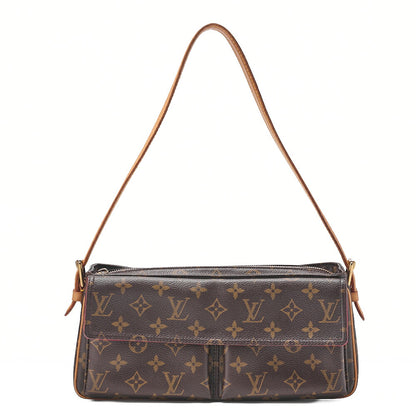 LOUIS VUITTON Louis Vuitton Monogram Vivacitte MM M51164 Shoulder Bag Brown Gold-Tone Hardware, Pre-Owned