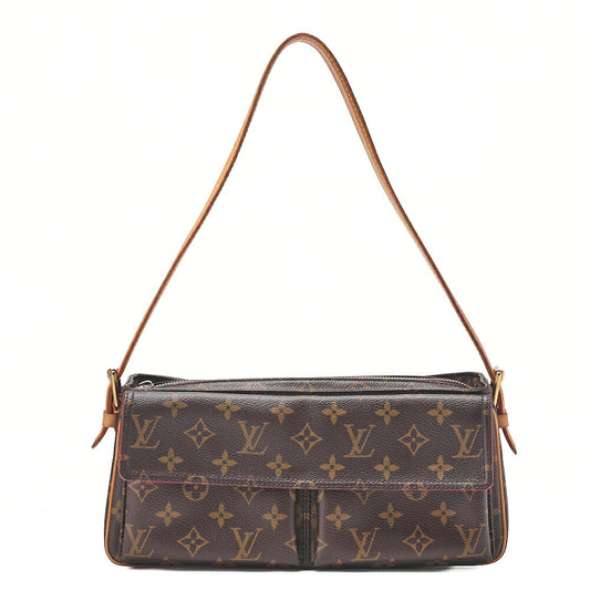 LOUIS VUITTON Louis Vuitton Monogram Vivacitte MM M51164 Shoulder Bag Brown Gold-Tone Hardware, Pre-Owned