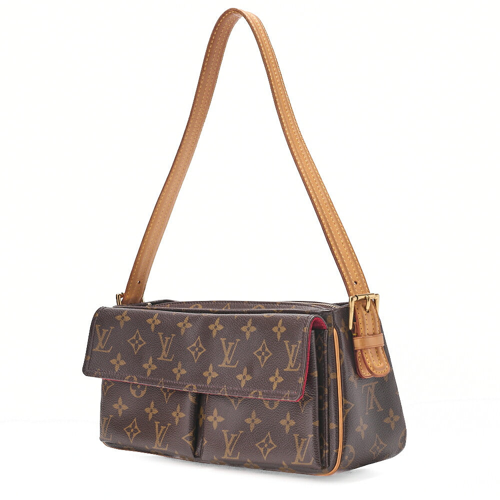 LOUIS VUITTON Louis Vuitton Monogram Vivacitte MM M51164 Shoulder Bag Brown Gold-Tone Hardware, Pre-Owned