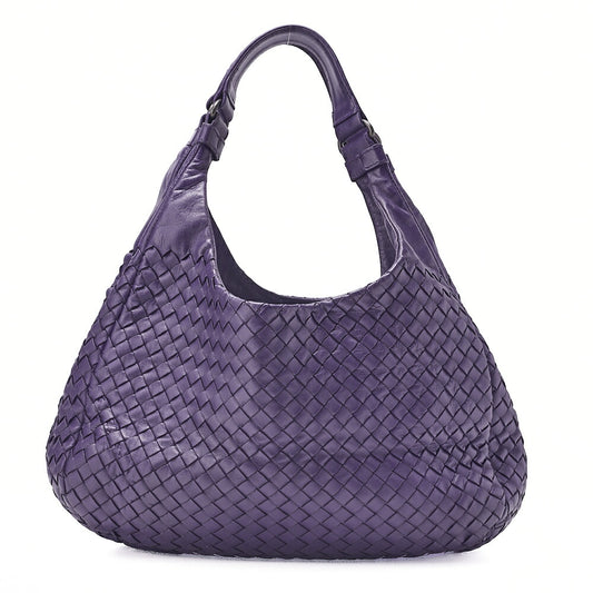 BOTTEGA VENETA Bottega Veneta Toad Bag Intrecciato Campana Lambskin Purple Black-Tone Hardware, Pre-Owned