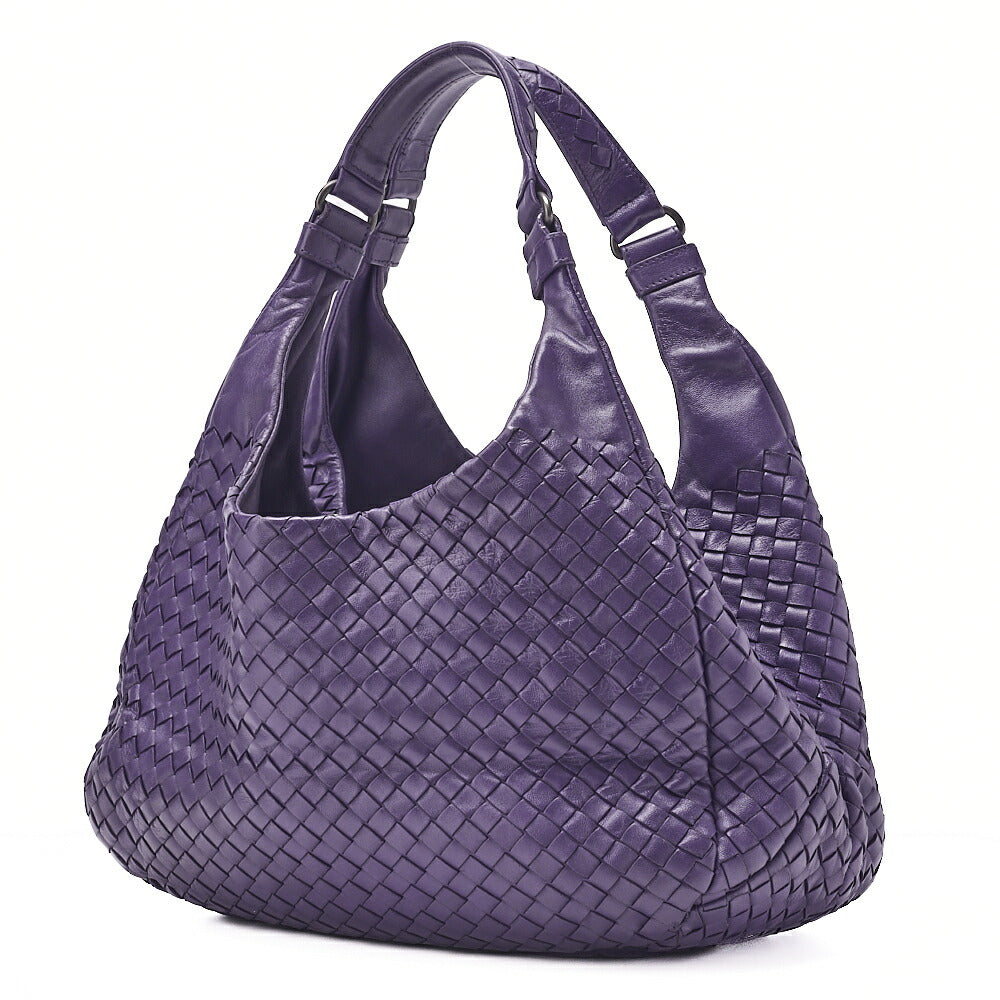 BOTTEGA VENETA Bottega Veneta Toad Bag Intrecciato Campana Lambskin Purple Black-Tone Hardware, Pre-Owned