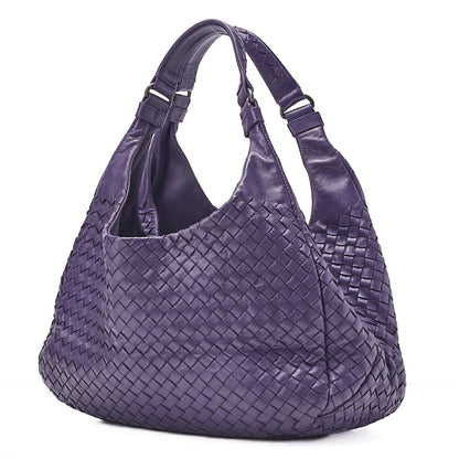 BOTTEGA VENETA Bottega Veneta Toad Bag Intrecciato Campana Lambskin Purple Black-Tone Hardware, Pre-Owned