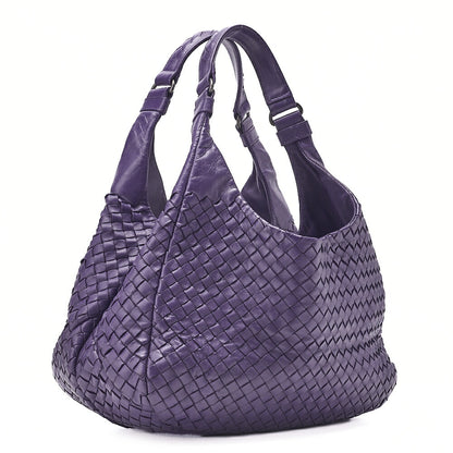 BOTTEGA VENETA Bottega Veneta Toad Bag Intrecciato Campana Lambskin Purple Black-Tone Hardware, Pre-Owned