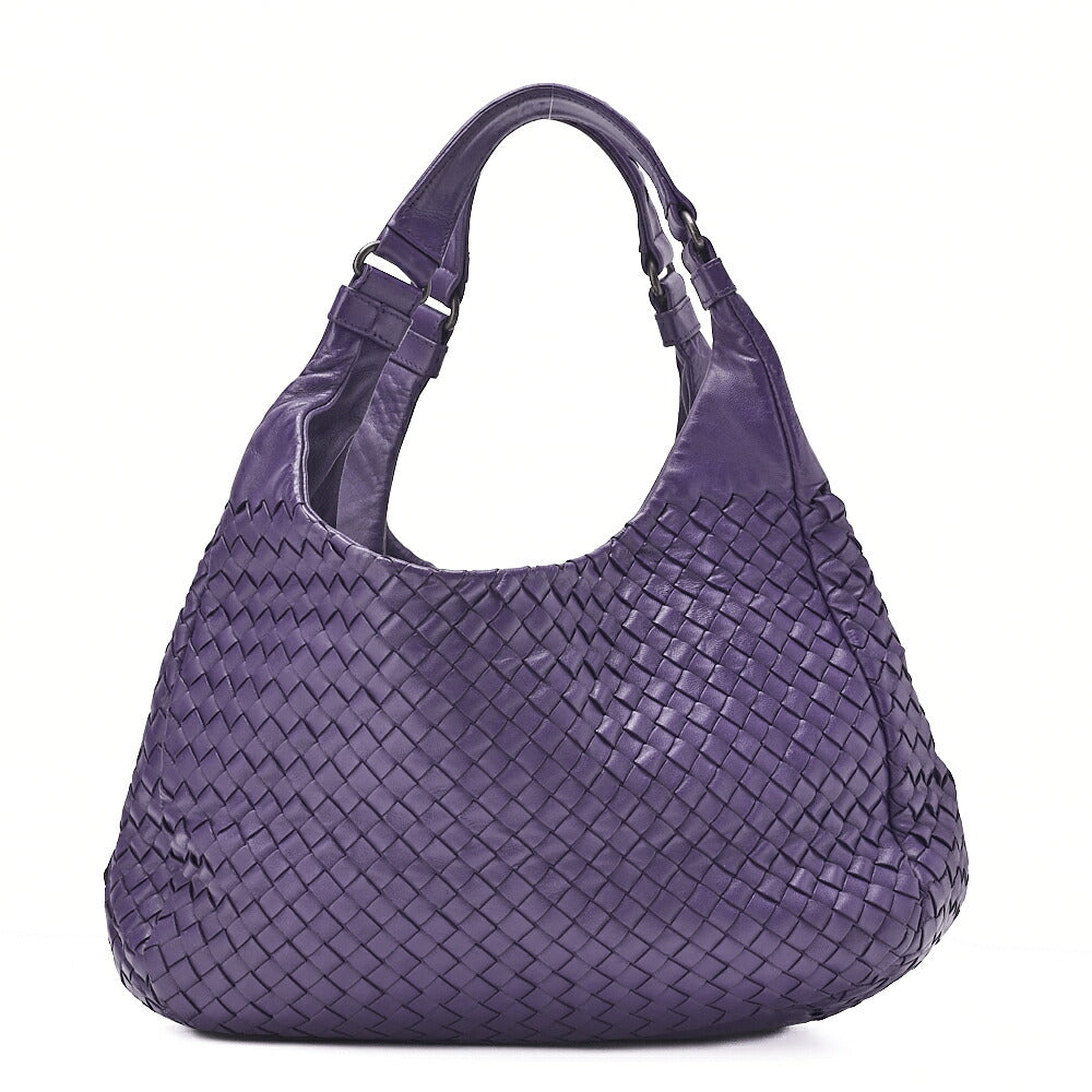 BOTTEGA VENETA Bottega Veneta Toad Bag Intrecciato Campana Lambskin Purple Black-Tone Hardware, Pre-Owned