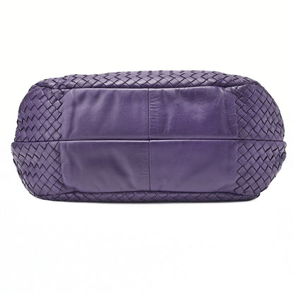 BOTTEGA VENETA Bottega Veneta Toad Bag Intrecciato Campana Lambskin Purple Black-Tone Hardware, Pre-Owned