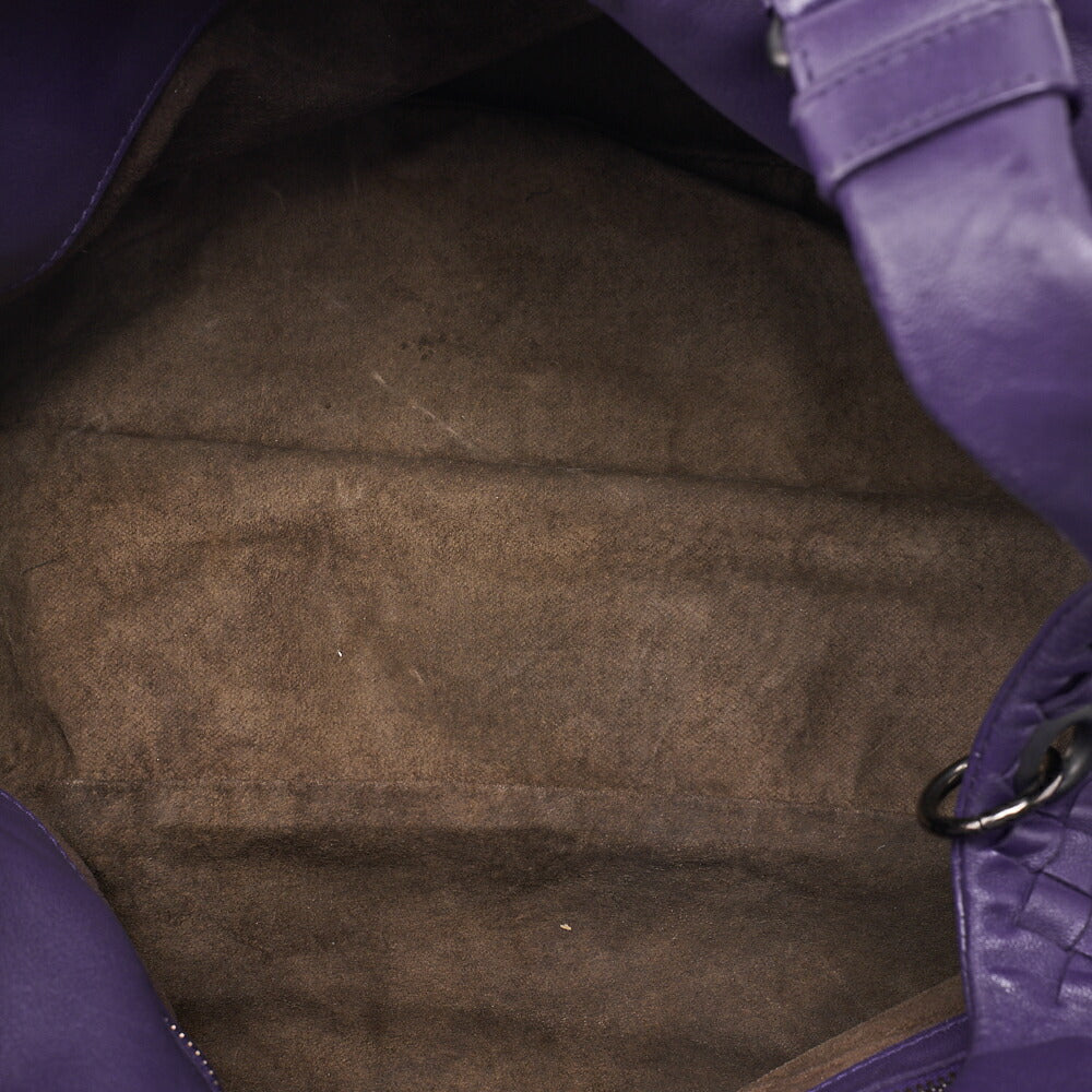 BOTTEGA VENETA Bottega Veneta Toad Bag Intrecciato Campana Lambskin Purple Black-Tone Hardware, Pre-Owned