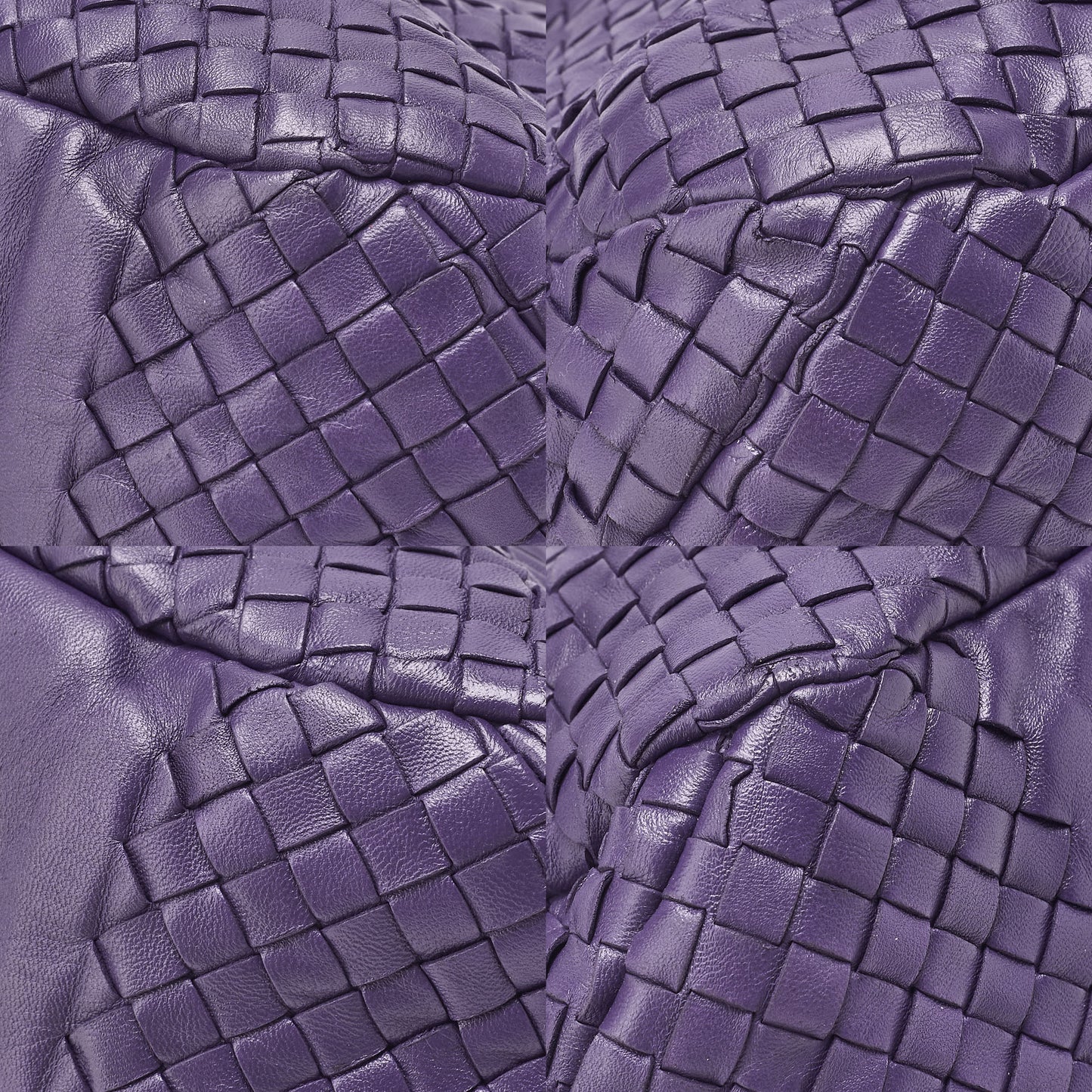 BOTTEGA VENETA Bottega Veneta Toad Bag Intrecciato Campana Lambskin Purple Black-Tone Hardware, Pre-Owned