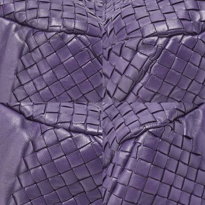 BOTTEGA VENETA Bottega Veneta Toad Bag Intrecciato Campana Lambskin Purple Black-Tone Hardware, Pre-Owned