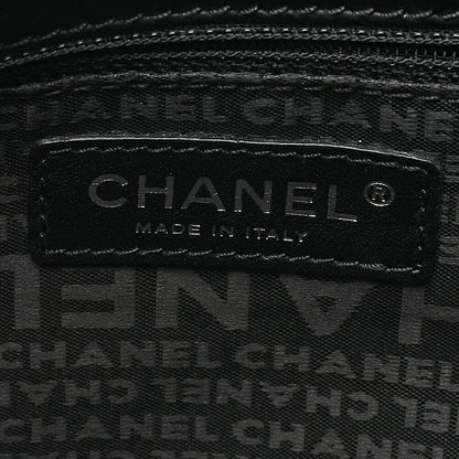 CHANEL Lambskin Logo Mark Chain Belt Waist Shoulder Black Silver-Tone Hardware, Pre-Owned