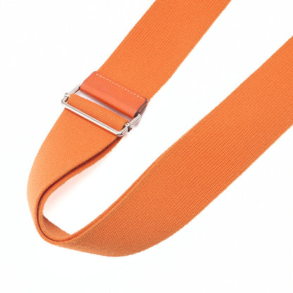HERMES Evelyn PM3 Trois Epson Shoulder Bag Orange Silver-Tone Hardware, Pre-Owned