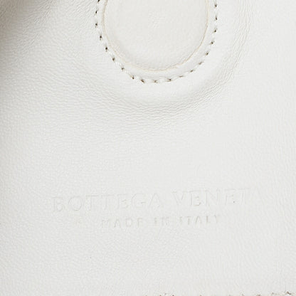 BOTTEGA VENETA Bottega Veneta Toad Bag Intrecciato Campana Lambskin White Black-Tone Hardware, Pre-Owned