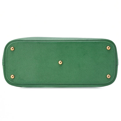 HERMES Boride 35 Kushbel 2WAY Handbag Green Gold-Tone Hardware, Pre-Owned