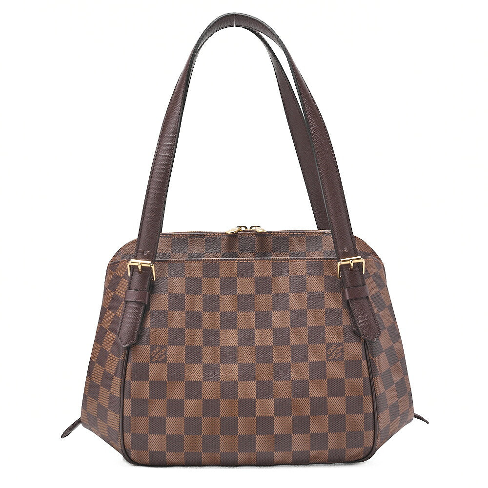 LOUIS VUITTON Louis Vuitton Damier Belem MM Shoulder Bag N51174 Brown Gold-Tone Hardware, Pre-Owned