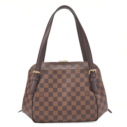 LOUIS VUITTON Louis Vuitton Damier Belem MM Shoulder Bag N51174 Brown Gold-Tone Hardware, Pre-Owned