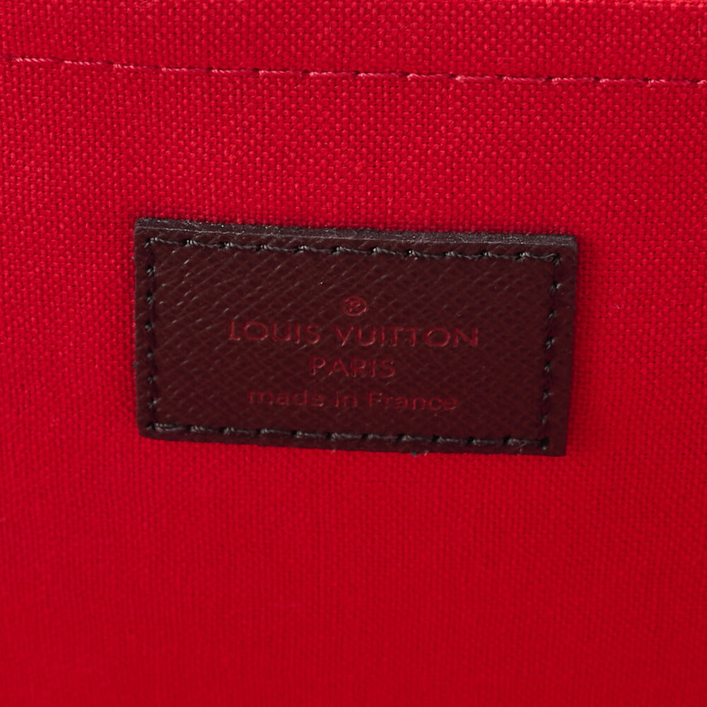 LOUIS VUITTON Louis Vuitton Damier Belem MM Shoulder Bag N51174 Brown Gold-Tone Hardware, Pre-Owned