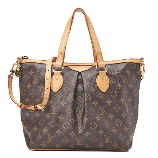LOUIS VUITTON Louis Vuitton Monogram Palermo PM M40145 2way Shoulder Bag Brown Gold-Tone Hardware, Pre-Owned