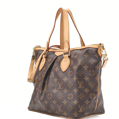LOUIS VUITTON Louis Vuitton Monogram Palermo PM M40145 2way Shoulder Bag Brown Gold-Tone Hardware, Pre-Owned