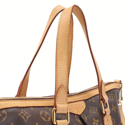 LOUIS VUITTON Louis Vuitton Monogram Palermo PM M40145 2way Shoulder Bag Brown Gold-Tone Hardware, Pre-Owned