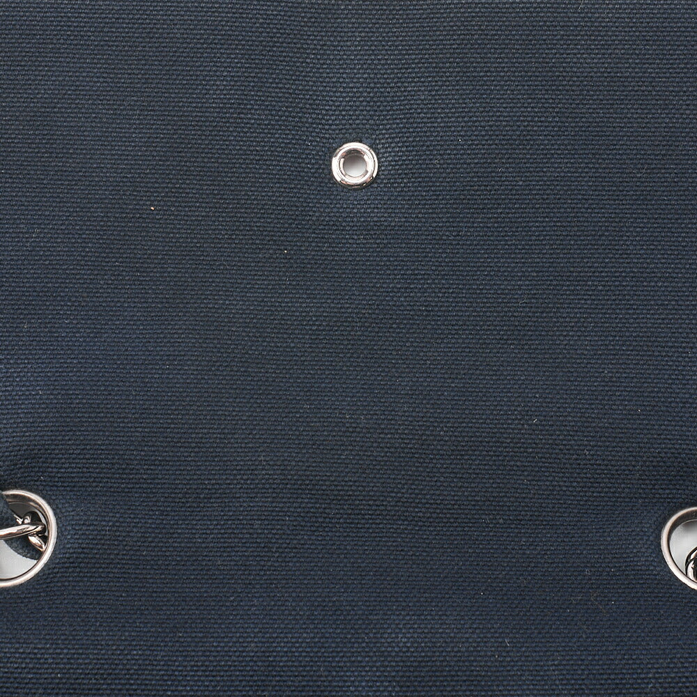 CHANEL Cruise Line Big Coco Mark Chain Shoulder Canvas Navy Silver-Tone Hardware, Pre-Owned