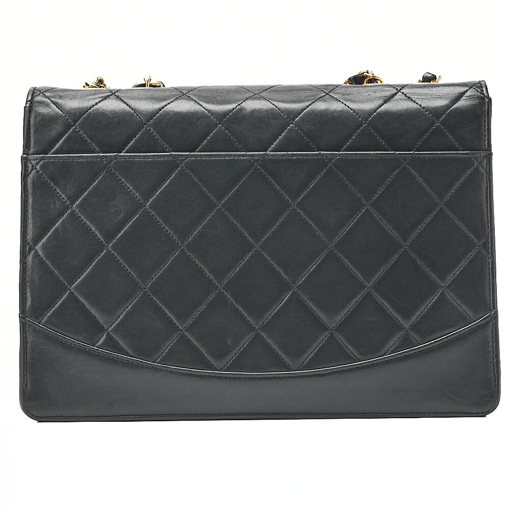 CHANEL  Matlasse  2.55 Lock Chain Shoulder Single Lambskin Black Gold-Tone Hardware, Pre-Owned