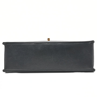 CHANEL  Matlasse  2.55 Lock Chain Shoulder Single Lambskin Black Gold-Tone Hardware, Pre-Owned