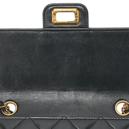 CHANEL  Matlasse  2.55 Lock Chain Shoulder Single Lambskin Black Gold-Tone Hardware, Pre-Owned